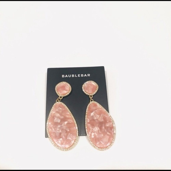 BAUBLEBAR Resin boho Rose Drop Statement Earrings - Picture 3 of 4